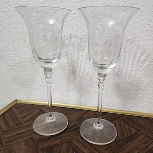 Vintage flare rim ribbed texture champagne glasses